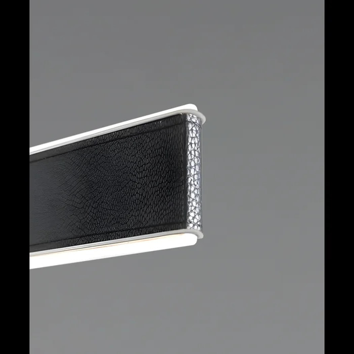 0.5-Inch Vegan Leather Wrapped Linear Pendant LED Light