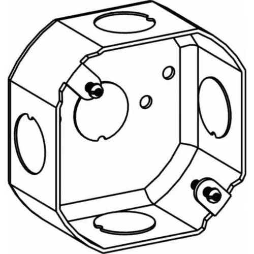 1-1/2″ Deep, 3-1/2″ Octagon (3O) Box Drawn With 1/2″ KO