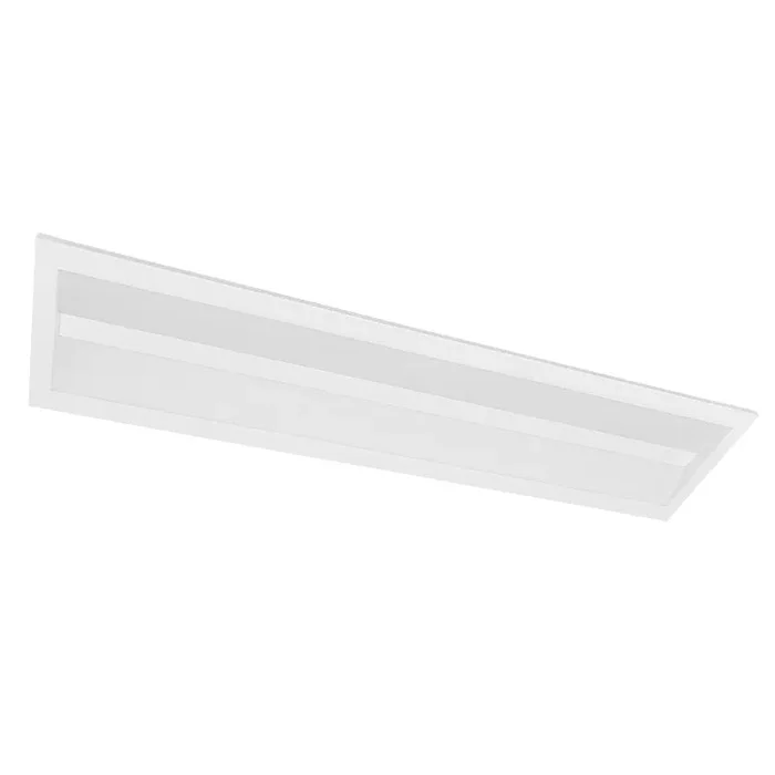 1×4 Architectural Sloped-Lens Troffer, 4500 Lumen Max, Wattage and CCT Selectable, 120-277V