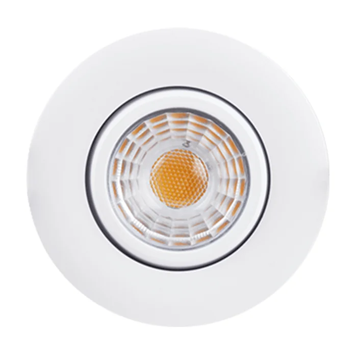 1 Inch miniFIT LED Gimbal Downlight 120V Line Voltage Dimming White Trim