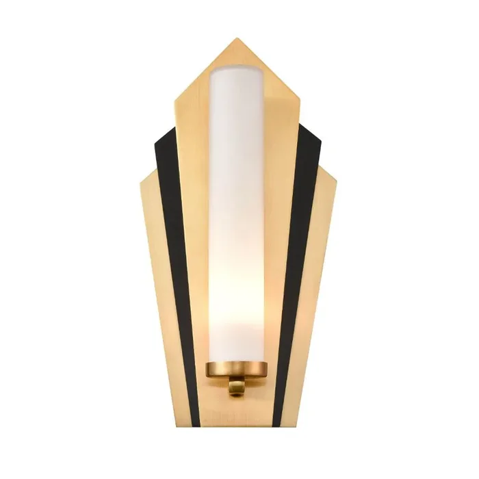 1 light Bathroom Wall Bracket in Gold and Matt Black IP44 (0194ARTWB145)