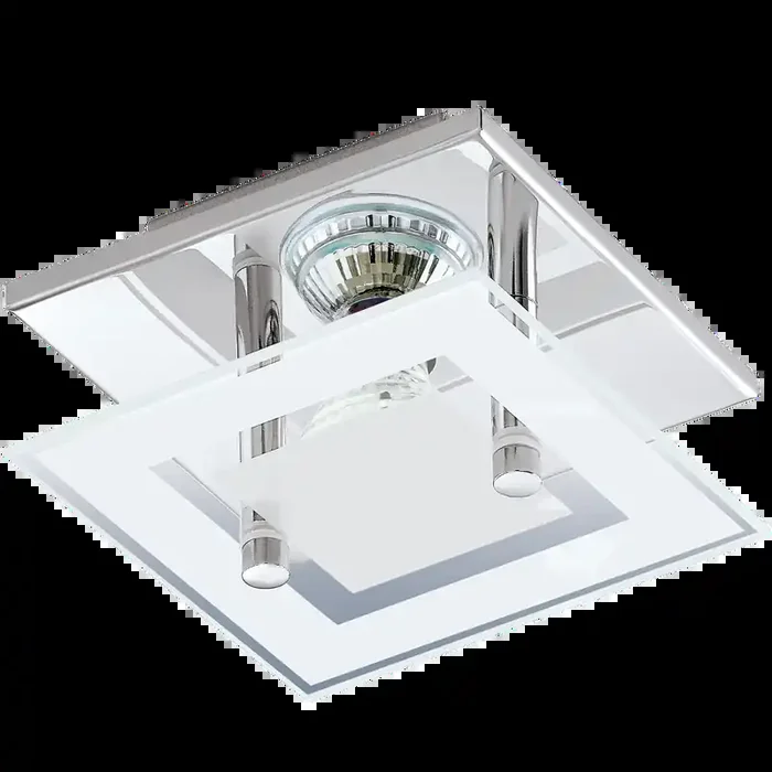 1 Light Flush 13.5 mm Square Wall/Ceiling Light – Chrome (0794ALM94224)