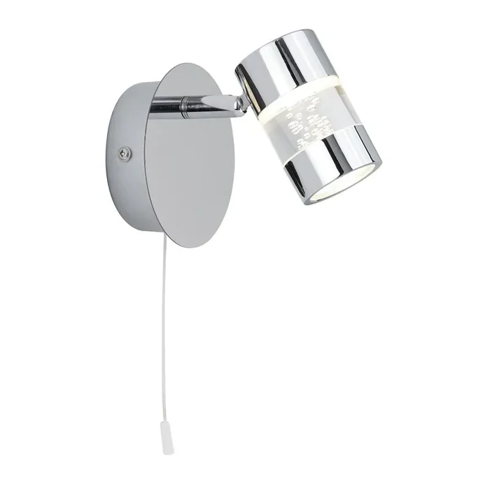 1 Light LED Bathroom Spotlight – Chrome & Acrylic, IP44 (0483BUB4411CC)