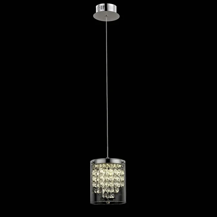 1 Light LED Pendant Crystal Fitting (0268FLO01CH)