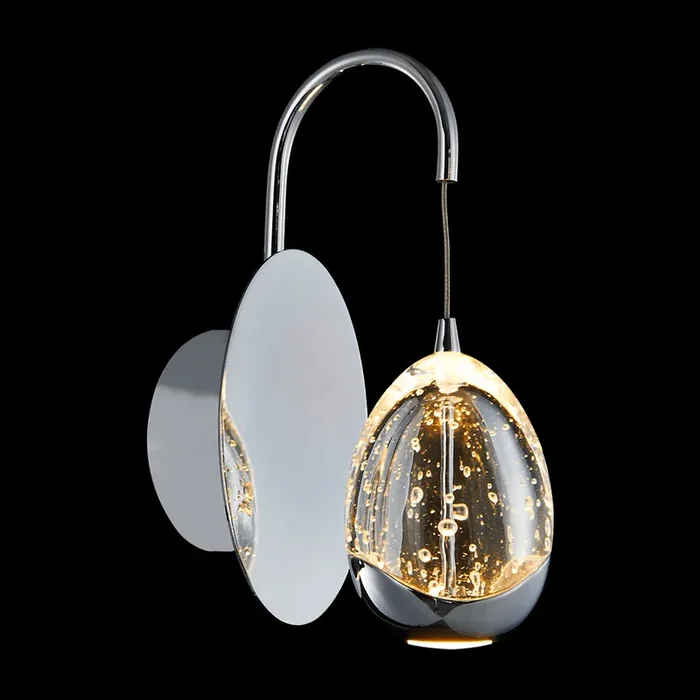 1 Light LED Wall Light in Polished Chrome and Clear Glass (1476TERMB1300)