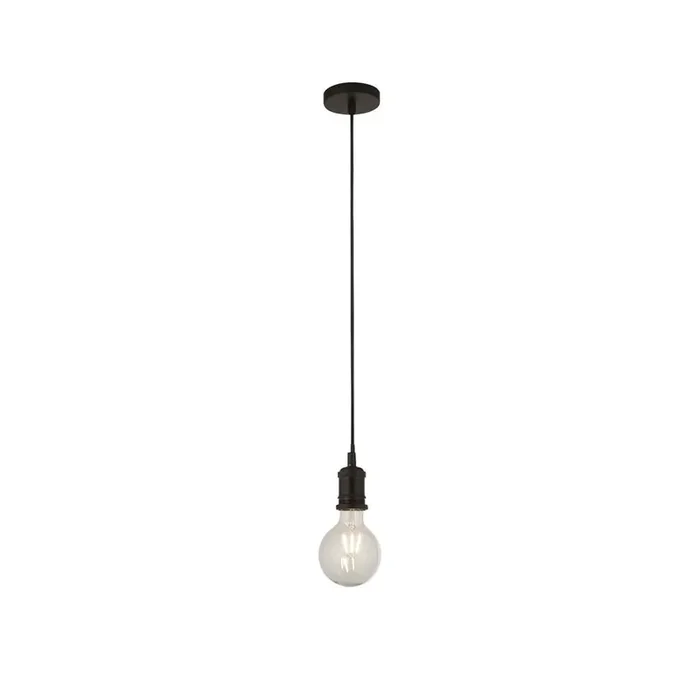 1 Light Matt Black Pendant Cable Suspension with Textile Cord (0483SUS7461BK)