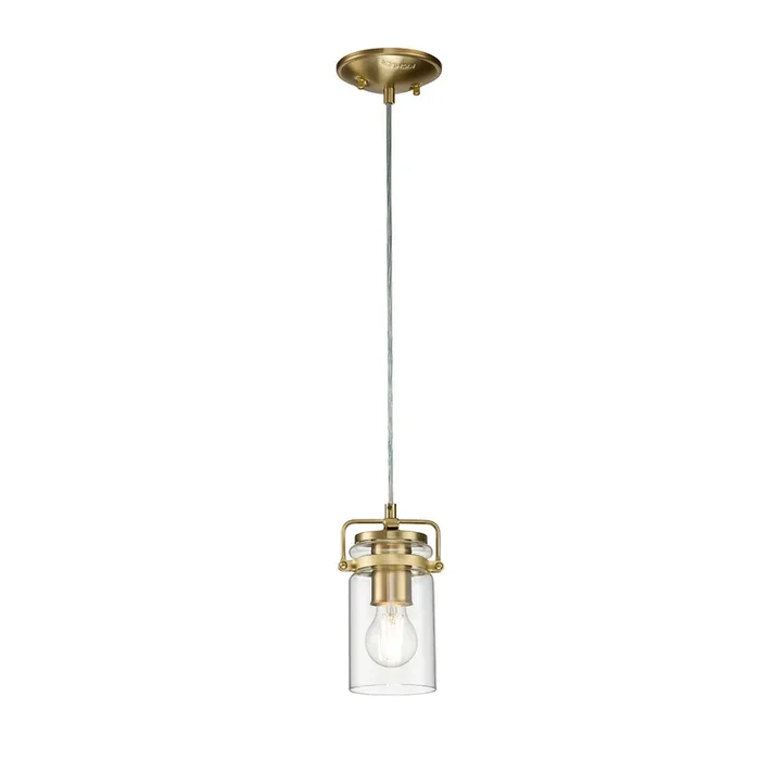 1 Light Mini Pendant – Brushed Brass (0178BRIMPBB)