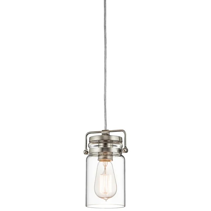 1 Light Mini Pendant – Brushed Nickel (0178BRIMPNI)