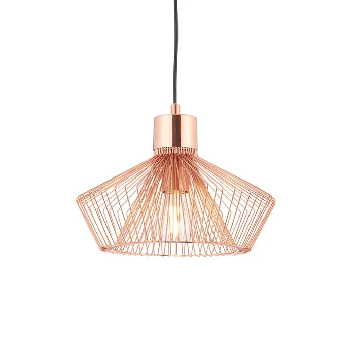 1 Light Modern Pendant in Polished Copper Plate (0711KIM72813)