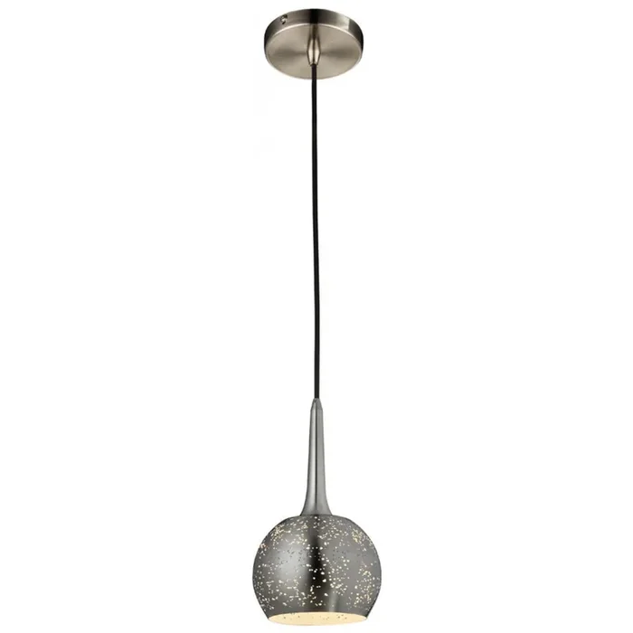 1 Light Perfora Ceiling Pendant Light in Satin Nickel Finish (0194PERPCH140)