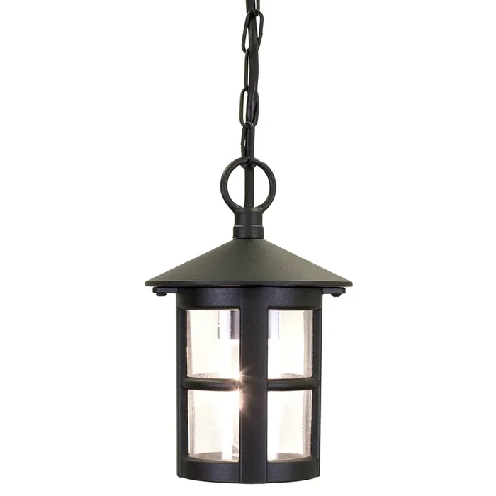 1 Light Porch Chain Lantern – Black (0178HERBL21B)