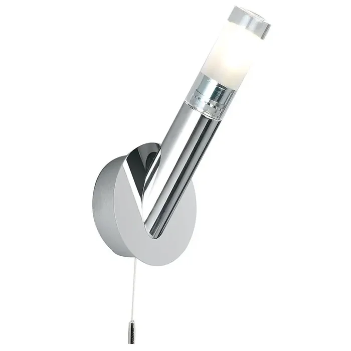 1 Light Switched Bathroom Wall Light Polished Chrome IP44 (07111303WBCH)
