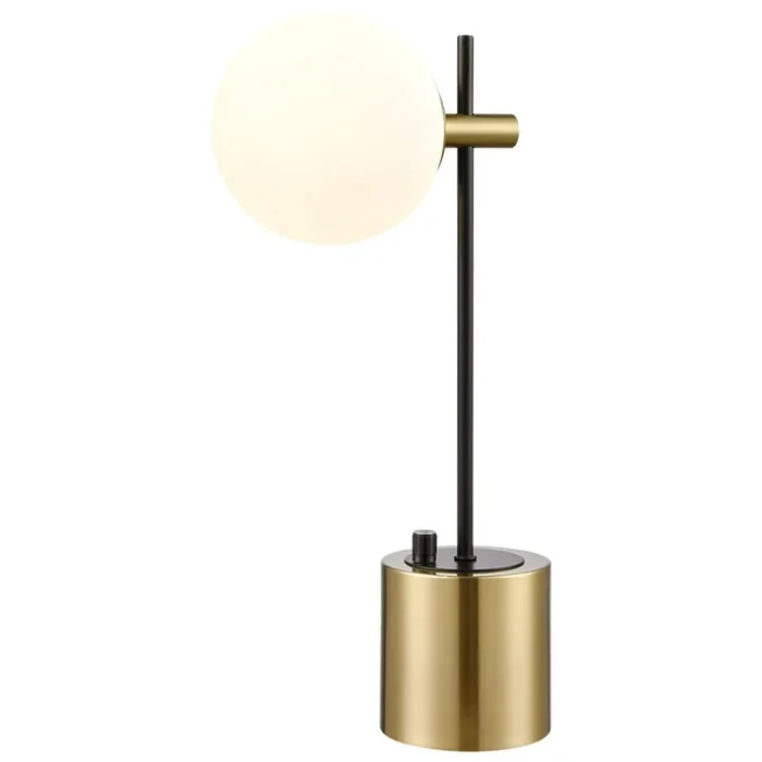 1 Light Table Lamp in Matt Black and Aged Brass (0194AXLTL205)