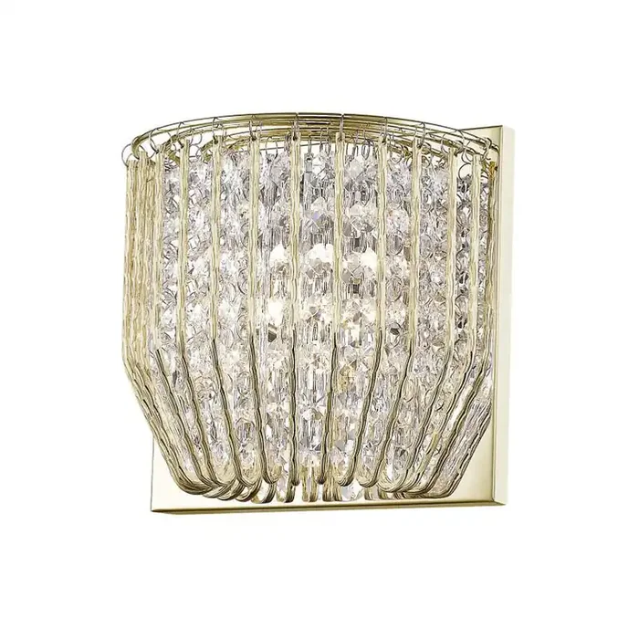 1 Light Wall Light – Crystal and Gold (0268CARWBG)