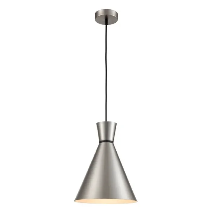 1 Medium (250mm) Light pendant – Satin Nickel with black accent (0194HAPPCH210)