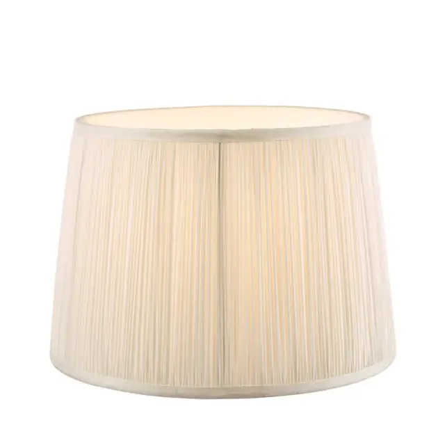 10″ Hemsley Pleated Cream Silk Shade Only