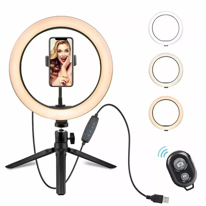 10 Inch USB LED Ring Light In UK – Remote Control, With Stand and Phone Holder, IP44 Waterproof, Ring Light For Makeup Video, Reels, Live Streaming and Vlogging