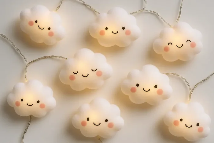 10 LED Cloud Fairy Lights – Battery Kids’ Nursery String Lights