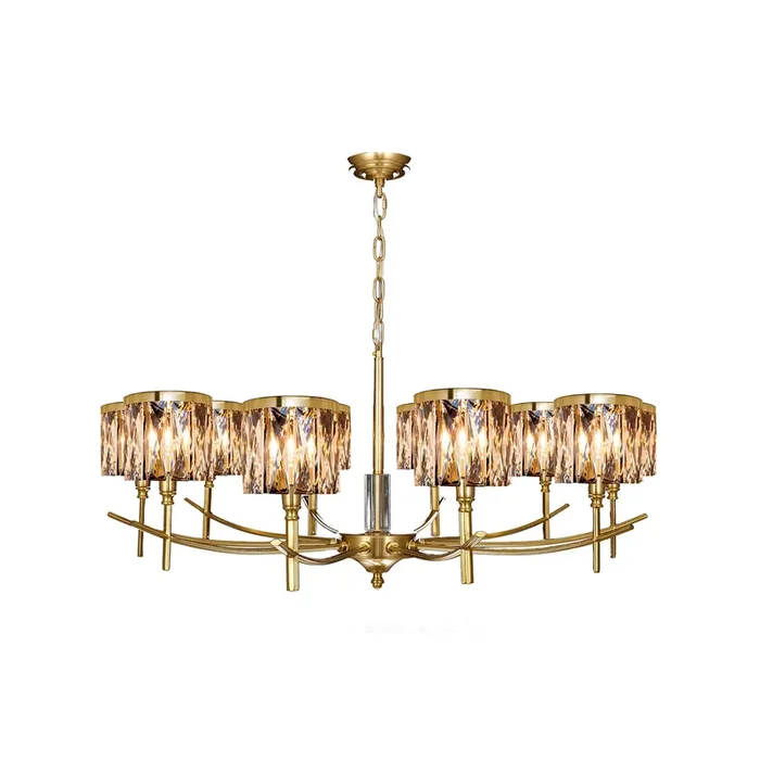 10 Light Chandelier in Satin Gold (1476OPU37D10ASG)