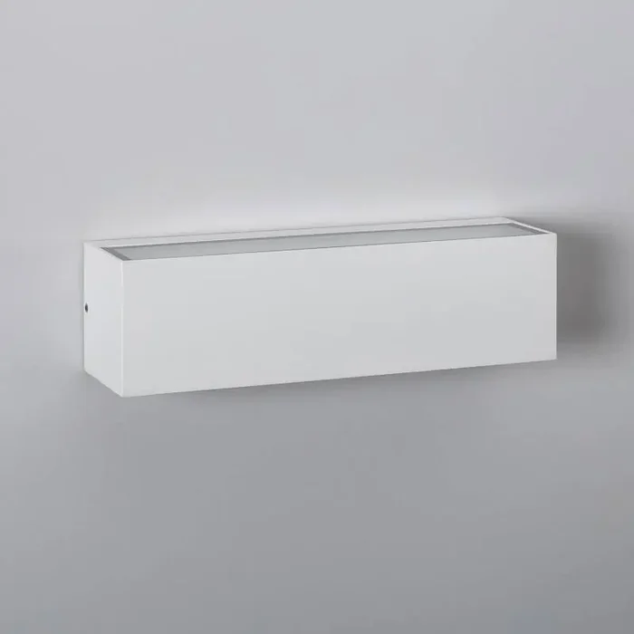 10W Lena Outdoor Rectangular White LED Wall Light with Double Sided Illumination – Ledkia
