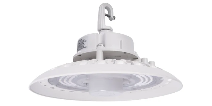 11″ LED UFO High Bay, 100 Watt, 120-277V, 15,321 Lumens, 5000K, White Finish