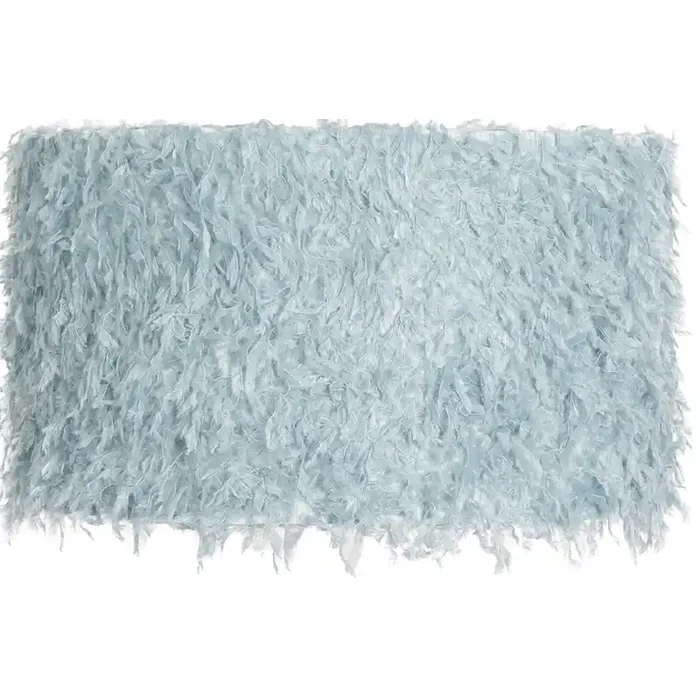12″ Blue Faux Feather Vintage Easy Fit Drum Lampshade 30cm