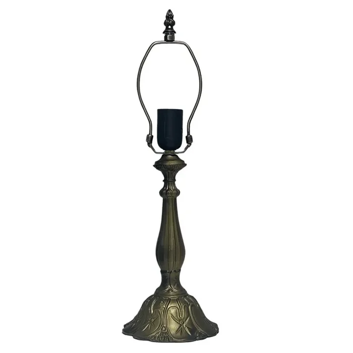 12″ Tiffany Style Vintage Table Lamp with Harp & Stirrup 47cm