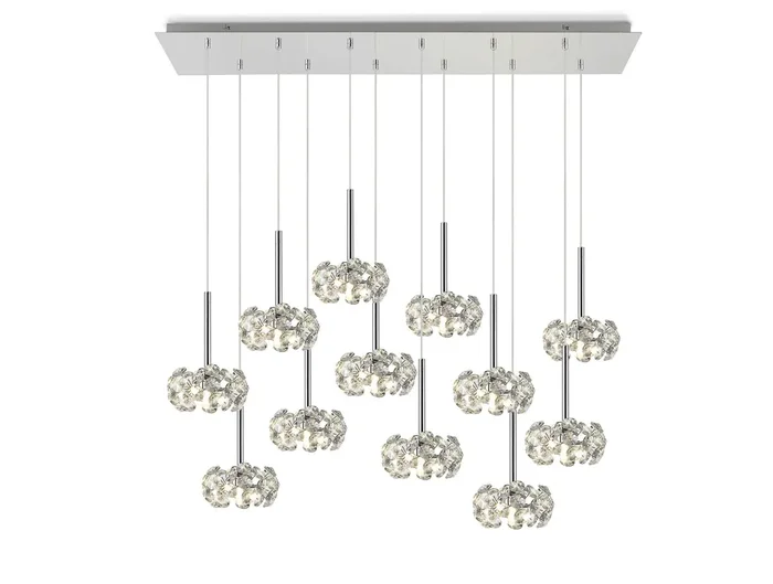 12 Light Baron Opulence Multi Pendant Panel