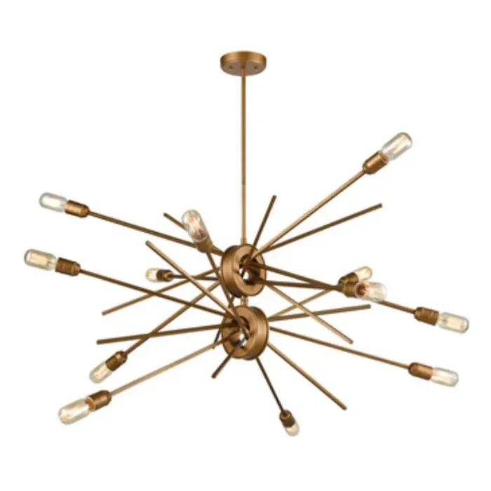 12 Light Ceiling Pendant in Old Gold (0194IDAFL239912)