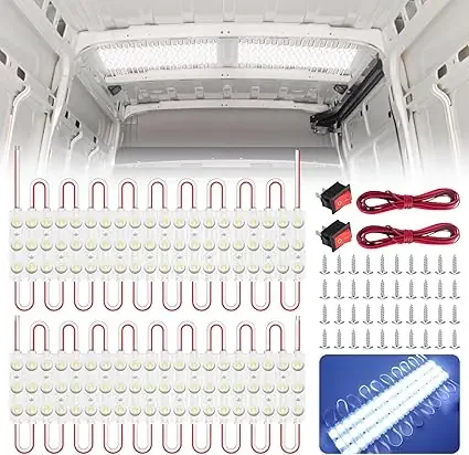 12V 120 LEDs Ceiling Strip Light – Waterproof Interior Van Light