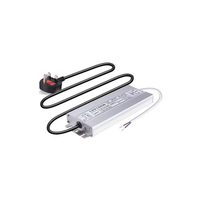 12VDC 12.5Amp 150W LED Driver, Waterproof IP67 LED Power Supply Transformer, AC 100-260V to DC 12V Adapter for LED Strip Lights, Outdoor Lighting, CCTV