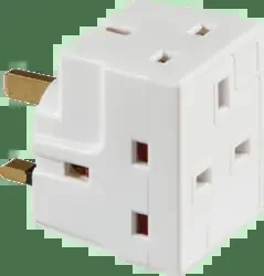 13A 3-Way Mains Fused Adaptor