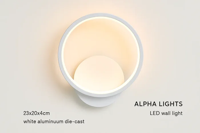 14W Dimmable White LED Indoor Wall Light – Round Modern Design with 3 Colour Modes
