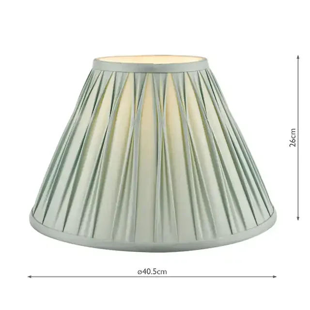16″ Fenn Duck Egg Pleat Smooth Shade Only