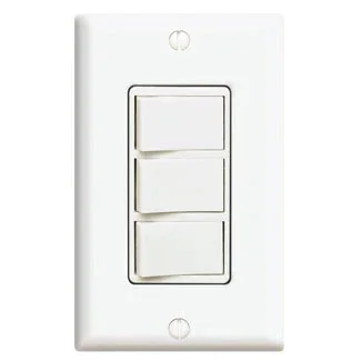 1755-W White Triplex Switch
