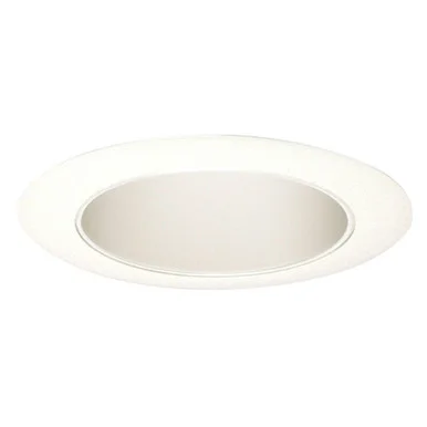 17W-WH 4″ Line Voltage Reflector Downlight Trim, Gloss White Reflector, White Trim