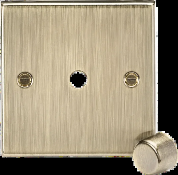 1G Dimmer Plate with Matching Metal Dimmer Cap