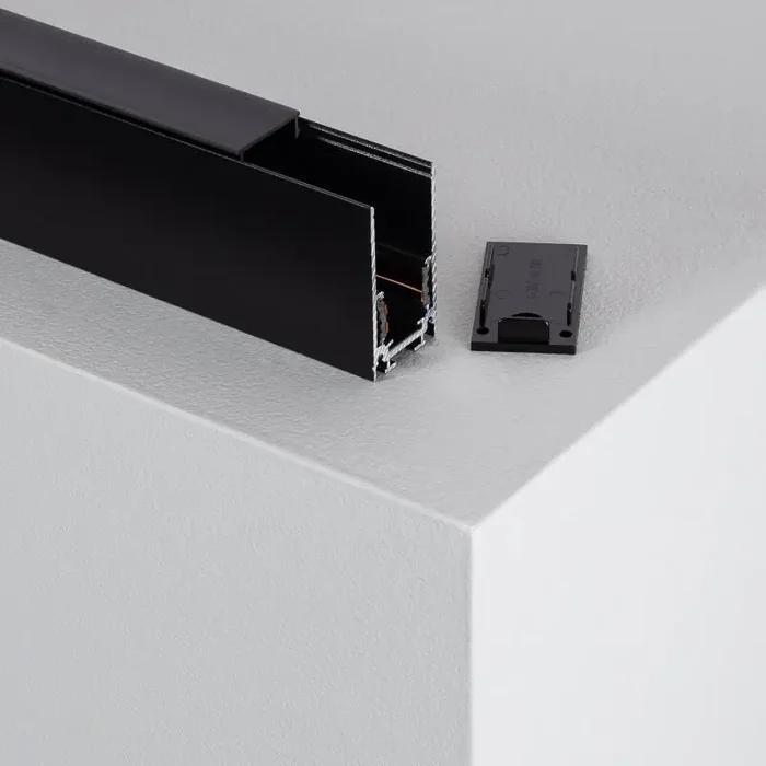 1m Suspended 48V Magnetic Track 20mm – Black – Online Lighting