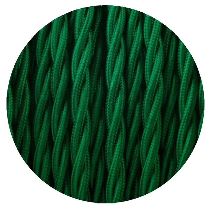 2 Core Twisted Electric Cable Dark Green color fabric 0.75mm