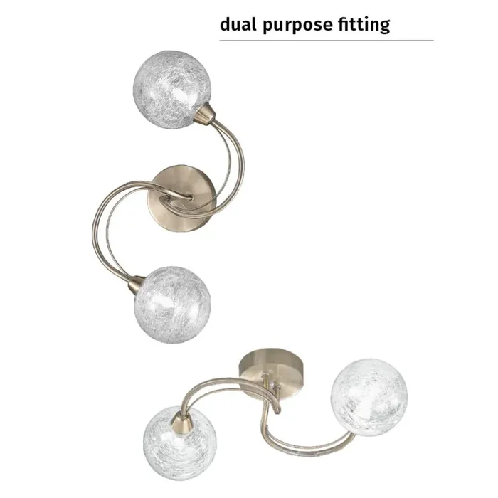 2 Light Dual Purpose Fitting in Bronze (0194GYRFL23282)