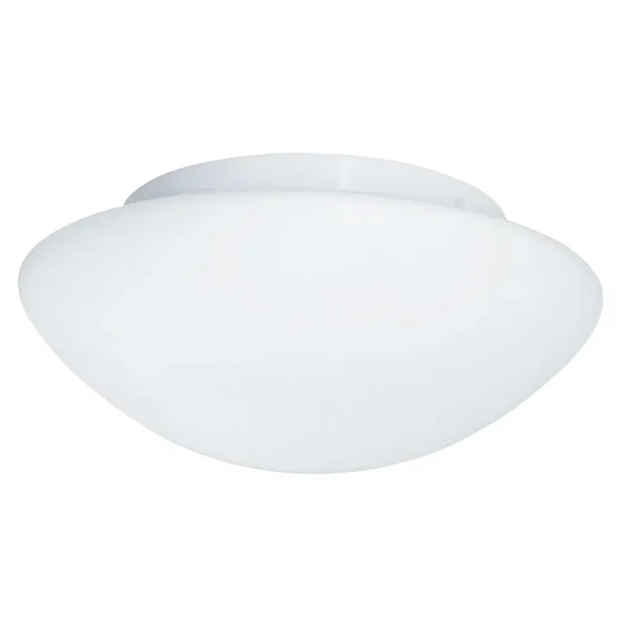 2 Light Flush Bathroom Fitting, Metal & Opal Glass IP44 – 28cm diameter (0483TOK191028)