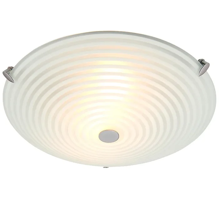 2 Light Glass Ceiling Flush (0711ROU63332)