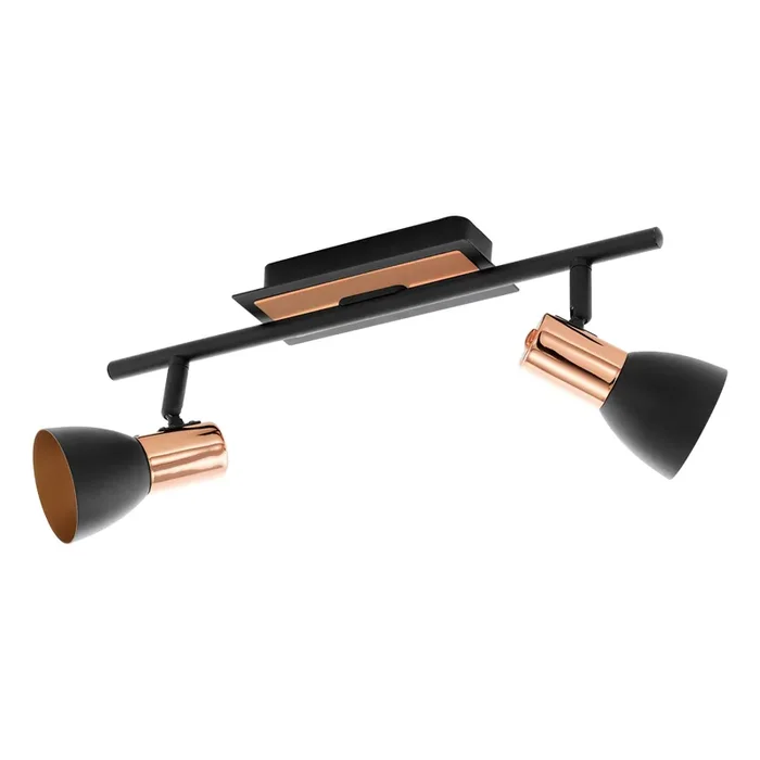2 Light Spotlight in Black with Copper Finish (0794BAR94585)
