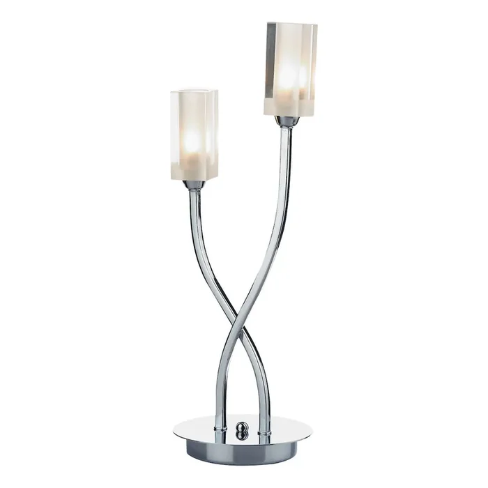 2 Light Table Lamp Polished Chrome (0183MOR4050)