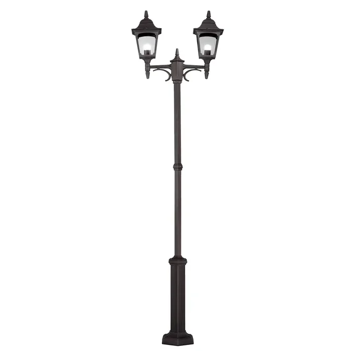 2 light Traditional Outdoor Post – 230cm – Black (0178CHACP8)