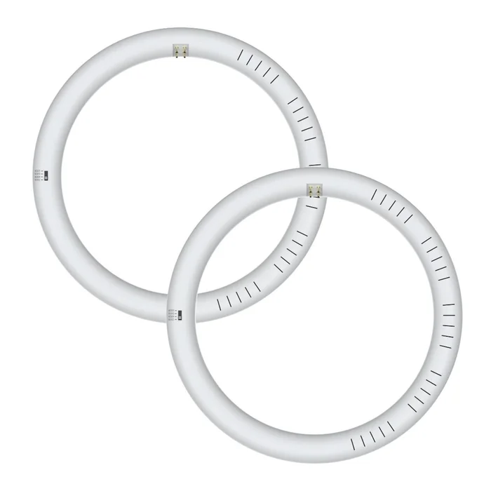 2-Pack – 12in. LED T9 Circline Tube Lamp – Universal Type A+B – 16W – 1700 Lumens – Color Selectable – LumeGen