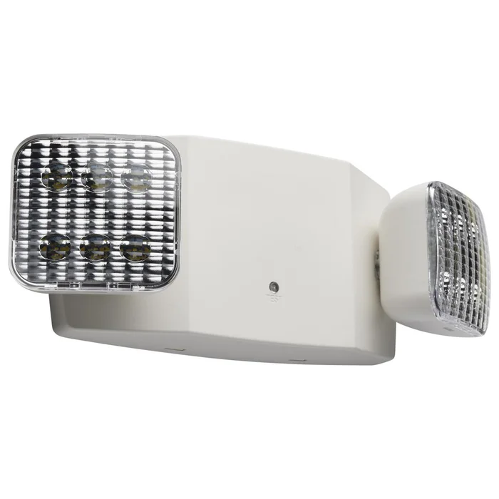 2 Square Head Battery Back Up LED Remote Capable Emergency Light Fixture