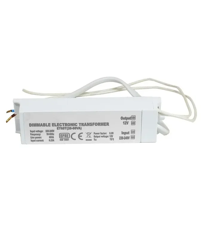 20-60VA Electronic Transformer for 12v Supply – Ideal for Replacement Lighting