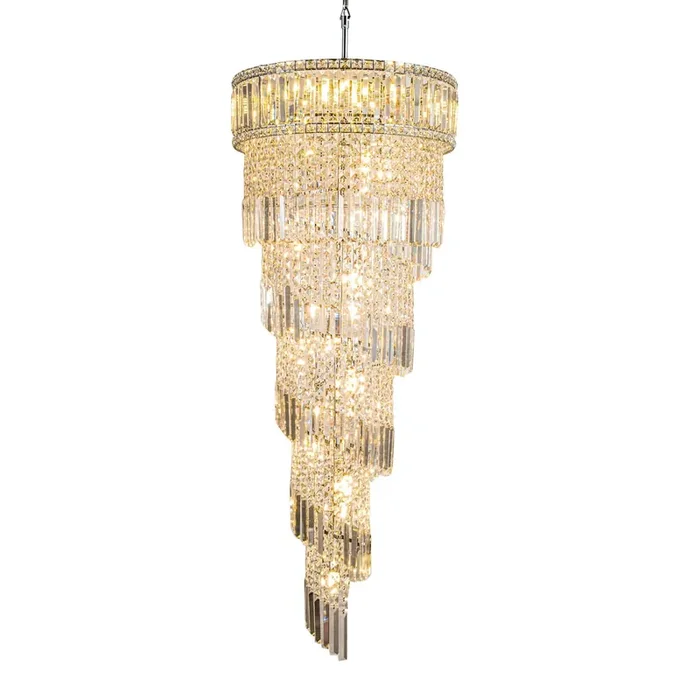 21 Light Chandelier 1420mm Crystal Polished Chrome (01529ISL21CH)