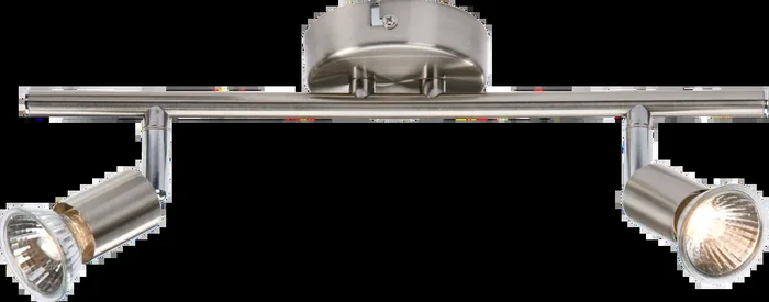 230V GU10 Twin Bar Spotlight- Brushed Chrome